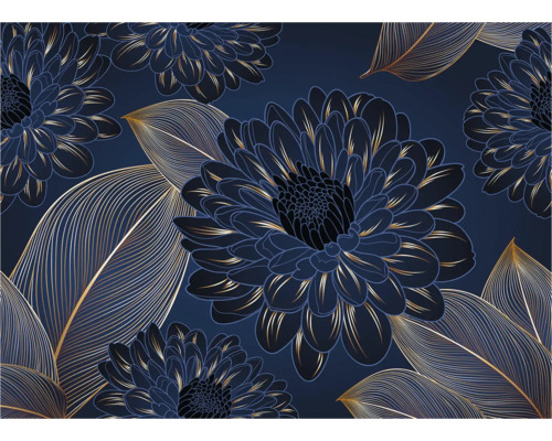 Papier peint décoratif avec motif de fleurs et de feuilles