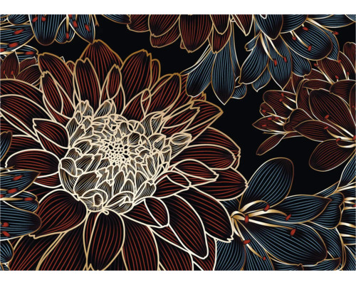 Blumentapete mit floralem Muster