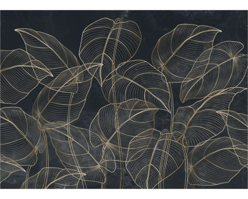 Feuilles décoratives sur papier peint