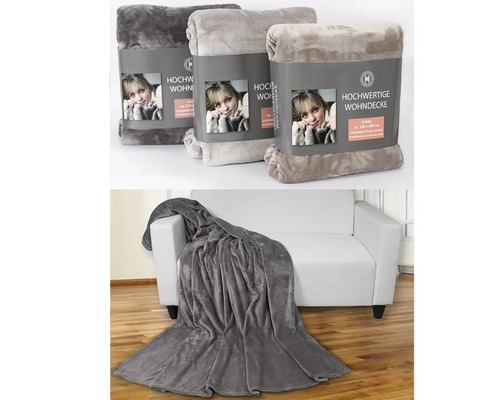 Couverture de salon de haute qualité, taille environ 150 x 200 cm, toucher cachemire