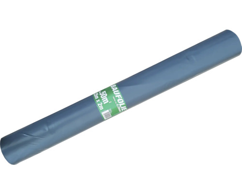 Film de construction LDPE 0,2 mm 25 x 2 m rouleau noir = 50 m² Rouleau de film de construction 50 mètres carrés, 2 mètres sur 25 mètres