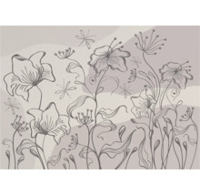 Illustration de fleurs et de libellules