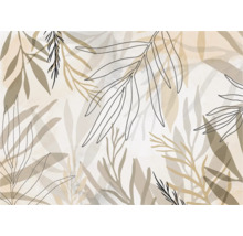 Illustration avec motif floral et feuilles