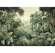 Scène de jungle dense avec une végétation luxuriante