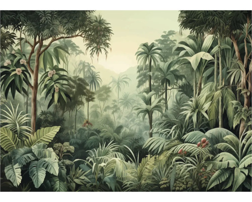 Scène de jungle dense avec une végétation luxuriante