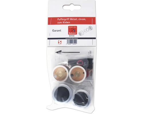 Garant Puffergriff aus Metall, Chrom, zum Kleben im Paket