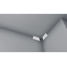 Deux moulures d'ornement dans un coin de pièce