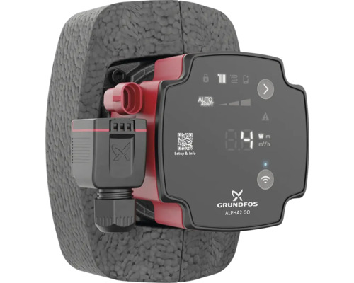 Pompe de circulation Grundfos ALPHA2 GO 25-40 130 mm 1 pouce 1/2 93074250 Pompe de chauffage Grundfos ALPHA2 GO avec écran