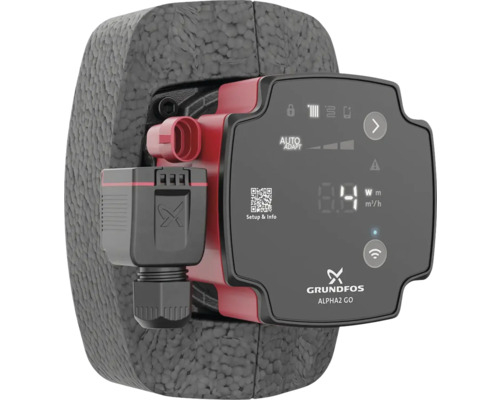 Pompe de circulation Grundfos ALPHA2 GO 15-40 130 mm 1 pouce 93074253 Pompe de chauffage Grundfos Alpha 2 Go avec isolation