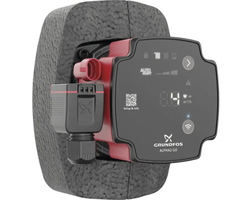 Pompe de circulation Grundfos ALPHA2 GO 25-75 130 mm 1 pouce 1/2 93094222 Pompe de chauffage Grundfos Alpha2 Go avec écran