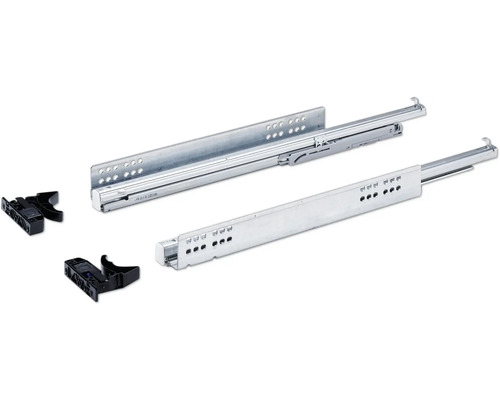 Jeu de coulisses de tiroir en métal avec raccords en plastique