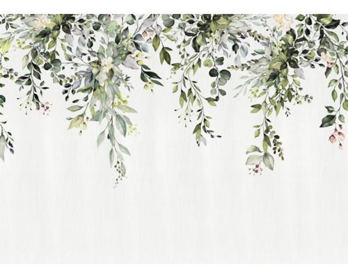 Bordure décorative avec motif de feuilles florales pour décoration murale