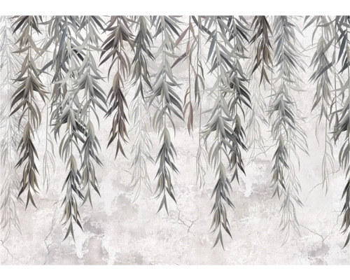 Papier peint avec motifs végétaux et feuilles