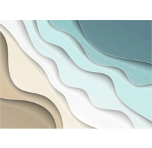 Représentation abstraite de la plage et de la mer