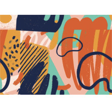Motif abstrait avec diverses formes et lignes.