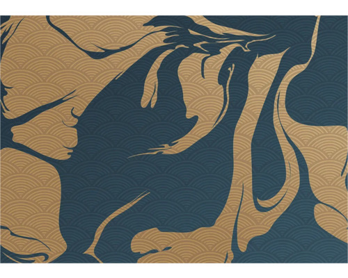 Papier peint avec motif abstrait de vagues et de dégradés