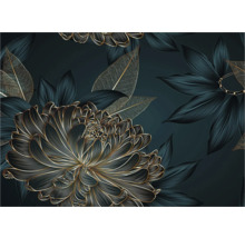 Illustration décorative avec des fleurs et des feuilles