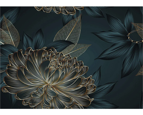 Illustration décorative avec des fleurs et des feuilles