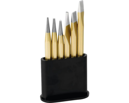 Splintentreiber und Meißel Set im schwarzen Halter