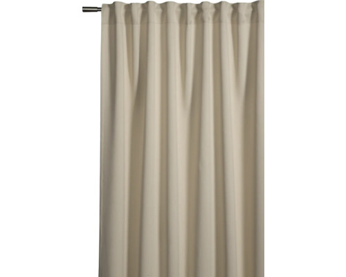 Gardine aus Stoff mit Faltenbandaufhängung