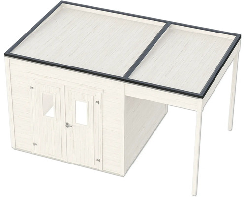 Abri de jardin avec auvent en bois