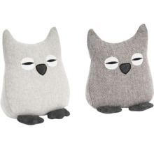 Zwei Eulen Türstopper aus Stoff