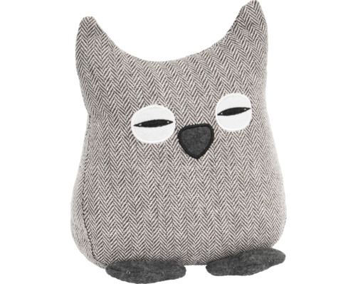 Eule als Türstopper mit Fischgrätmuster