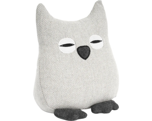 Türstopper Eule grau 25x20 cm zufällige Farbauswahl Dekorative Eulenfigur aus Stoff