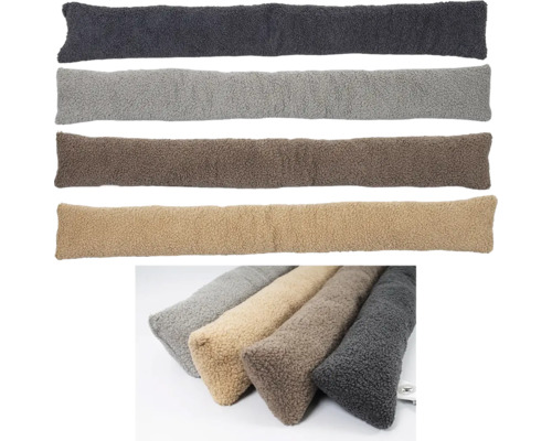 Zugluftstopper Curly Teddy natur 90x12 cm zufällige Farbauswahl Zugluftstopper aus Stoff in verschiedenen Farben