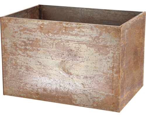 Pflanzkübel Esschert’s Garden Metall 38 x 58 x 38 cm rostfarben Rechteckiger Pflanzkasten aus Metall