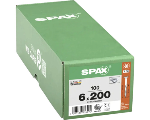 Paquet de vis Spax 6 x 200 millimètres