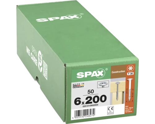 SPAX Universalschrauben im Karton, Größe 6 x 200 mm