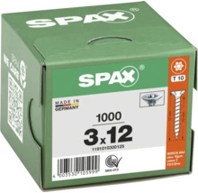 Vis Spax, 3x12 mm, paquet de 1000 pièces