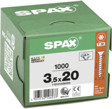 Vis Spax 3,5x20 mm, paquet de 1000 pièces