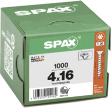 Vis Spax dans une boîte, taille 4x16 millimètres, 1000 pièces