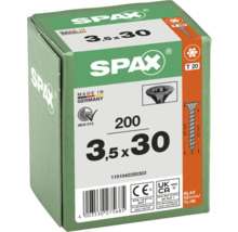 Paquet de vis Spax 3,5x30 millimètres, 200 pièces