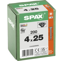 Boîte de vis universelles Spax 4x25 millimètres, 200 pièces