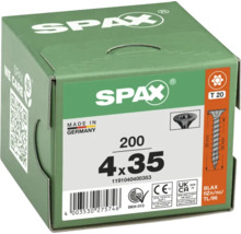 Paquet de vis Spax 4 x 35 millimètres avec entraînement Torx T20, 200 pièces