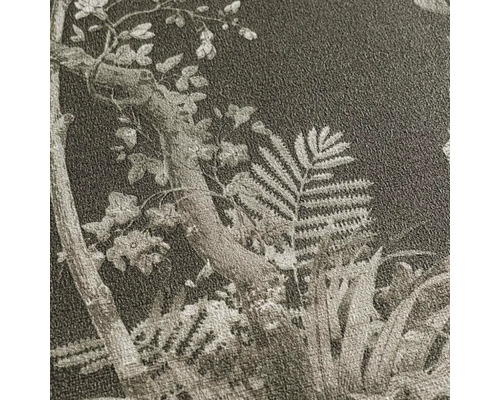 Nahaufnahme einer Tapete mit Waldmotiv