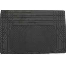 Schwarze Universal-Gummifußmatte mit Riffelblechmuster