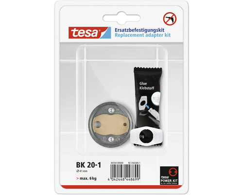 Tesa kit de fixation de rechange avec colle et adaptateur de montage