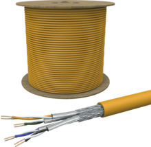 Bobine avec câble de commande et extrémité de câble coupée