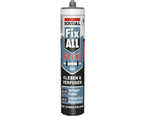 Soudal Fix ALL Flexi Montagekleber hellgrau 470 g Soudal Fix All Flexi Klebstoff- und Dichtstoffkartusche