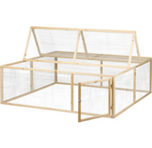 Clapier en bois avec grillage