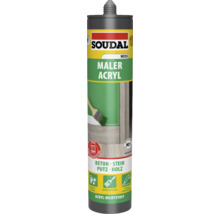 Mastic acrylique Soudal pour peintre pour béton, pierre, plâtre et bois