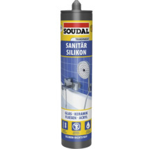 Soudal Mastic silicone sanitaire, transparent, pour verre, céramique, carrelage et acrylique
