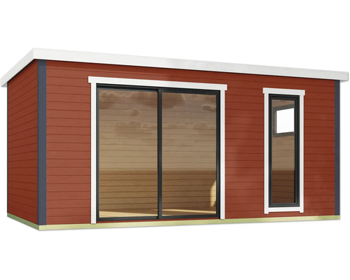 Abri de jardin avec porte coulissante et fenêtre