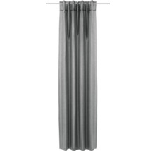 Grauer Vorhang mit Faltenbandaufhängung