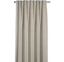 Vorhang aus Stoff mit Faltenbandaufhängung an einer Gardinenstange