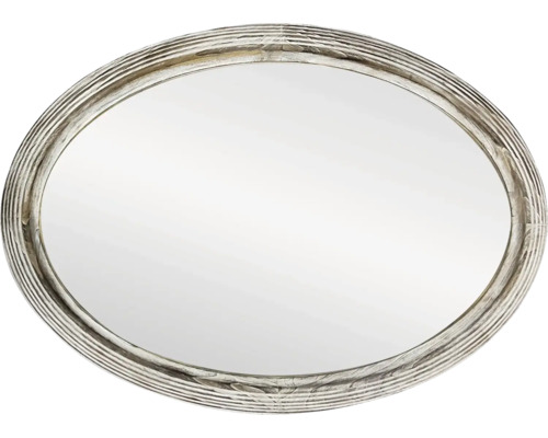 Miroir ovale avec cadre en bois